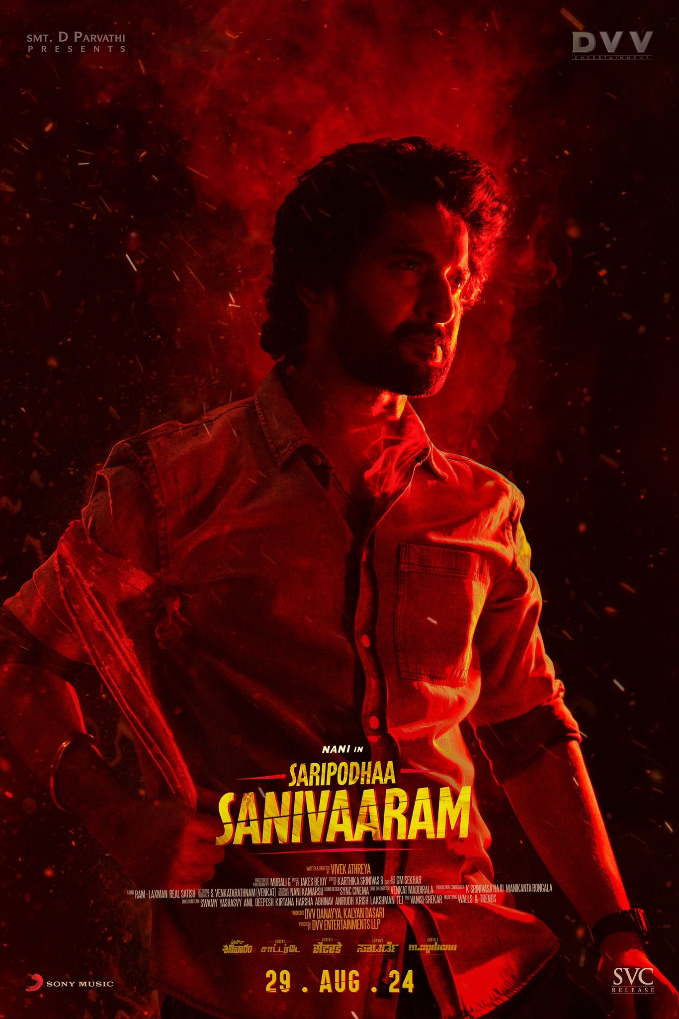 Saripodha Sanivaram is a must-watch for its gripping narrative, stellar performances, and unforgettable music. It is a film that stands out in the crowded landscape of commercial cinema, reminding audiences of the power of well-crafted storytelling and compelling characters. Whether you're a fan of Nani, SJ Suryah, or just great cinema, this film is sure to leave a lasting impression.